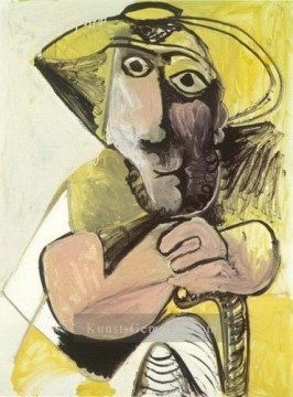  assis - Man assis a la canne 1971 kubismus Pablo Picasso